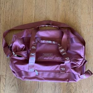Rose gold gym bag